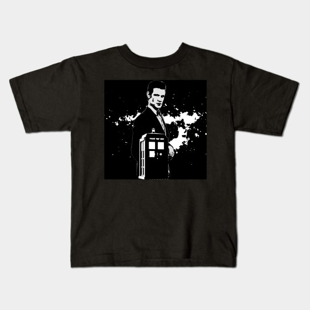 11th Doctor Dark Space Kids T-Shirt by Gallifrey1995